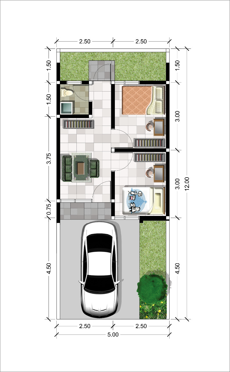 Layout Tipe 30 (Blok D+)